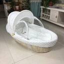 Portable multifunctional cradle bed with mosquito net and mat