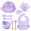 8-piece Children's Silicone Tableware Set
