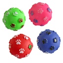 Pet Toy Paw-Print Ball — Vinyl Chew and Molar Ball