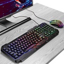 Crackle-Style Keyboard with 4D Mouse – Illuminated Gaming Set