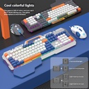 Wired Gaming Keyboard and Color-Matched Mouse Set for Laptops