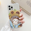 Stylish Transparent Phone Case with Cute Sunflower Design