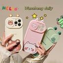 Adorable Cartoon Phone Case with Sliding Lens Cover – Featuring Cute Little Animal Designs