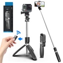 Wireless Bluetooth Selfie Stick with Detachable Remote
