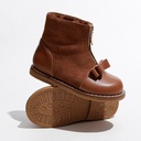 Girls' Martin Boots with a High Shaft and Side Zipper – Elegant British Style