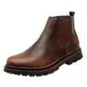 Trendy men’s casual leather boots with a high-top design