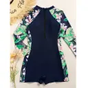 Slim-fit one-piece swimsuit with sun protection