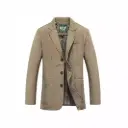 Loose-fit plus-size casual jacket made from pure cotton