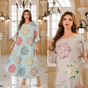Elegant chiffon dress adorned with beads in a Turkish design inspired by Dubai and Middle Eastern fashion 