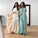 Summer Middle East Fashion Fil-Lumiere Satin Waist Dress