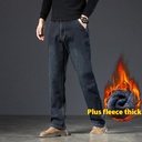 Straight Loose Velvet Thickened Nostalgic Jeans