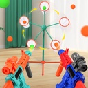 Parent-child Interactive Electric Rotating Target Soft Bullet Gun Educational Toy Sports Shooting Automatic Gun Target