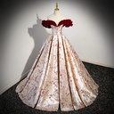 Off-shoulder Bride French Heavy Industry Wedding Dress