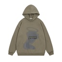 Dark High Street Shadow Printed Hoodie Loose Casual