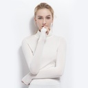 Oversize Women's Long Sleeved T-shirt Solid Color High Collar Modal Undercoat