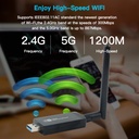 بطاقة شبكة بلوتوث لاسلكية W97L 1200M USB