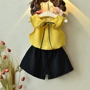 Madison Spring Sleeveless Shirt With Solid Shorts