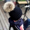 Autumn and winter new scorpion hair ball children's wool hat