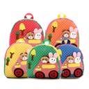 Korean shoulder children's schoolbag kindergarten adorable backpack handmade cartoon baby bag double shoulder bag