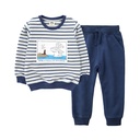 Children's Long-Sleeved Striped Casual Sweatshirt Sports Suit