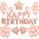 Birthday Letter Balloon Set 16 Inch Rose Gold Happy Birthday Balloons 