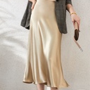 Women's Satin Retro Stretch Skirt