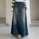 Versatile Retro Mid-length A- Line Skirt