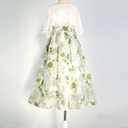 Original Design Embroidered High Waisted Skirt