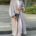 كارديغان دانتيل مع أكمام وجيوب