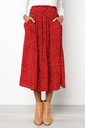 Pocket Pleated Women's Pleated Skirt Long Skirt