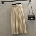 New Mid-length And Thin A-line Mori Girl Large Pleated High Waist Skirt