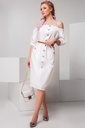 European and American sexy women's dress with one word collar and buttoned pockets short sleeves
