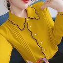 بلوزة نسائية واسعة كبيرة الحجم بأسلوب غربي