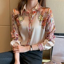 Shirt Women's Design Sense Niche Print Temperament Thin