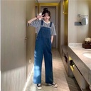 Loose Wide Leg Denim Suspender Pants Slim Fit Slip Plus Size Jumpsuit