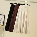 Mid-length pleated skirt skirt