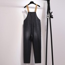 Loose denim overalls