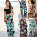 Women's summer printed wide-leg pants