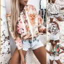 European And American New Flower Printed Hooded Sweater