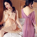 European and American foreign trade sexy large size lady''s sexy underwear deep V lace extreme temptation short skirt large size uniform temptation