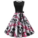 Halloween sleeveless print dress