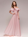 spring new AliExpress Amazon word shoulder long paragraph Qi Slim dress