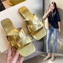 Roman Style Flat Slippers Women's Cross Strap Open Toe
