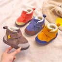 Fleece-lined Thick Non-slip Soft Bottom Boys And Girls Short Boots Infant Snow Boots