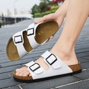 Leather Slippers Men's Summer New Sandals Outside Wear