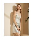 Pajamas National Style Sleep Skirt Lotus Print Sexy Sling