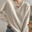 French Knitwear Thick Sweater Korean Retro Gentle Style