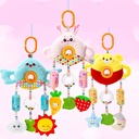 Stroller Toy 0 To 1 Year Old Bed Hanging Turn Bead Doll Baby Bed Bell Plush Hand Rattle Bed Bell