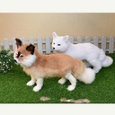 Simulation Fox Plush Toy Animal Model