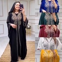عباءة  مزخرفة بحبات الراينستون بتصميم انيق عربي اصيل